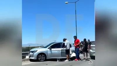 Choque en cadena en Circunvalación Oeste. 