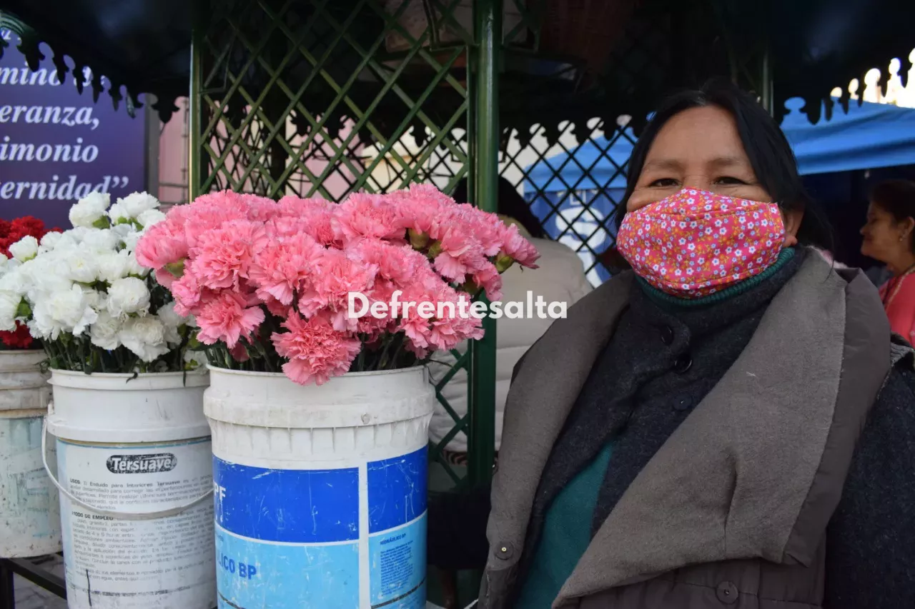 Vendedora de claveles