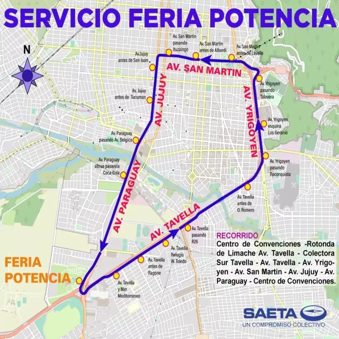Recorrido SAETA POTENCIA