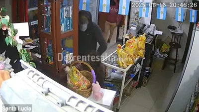 Fragmento del violento robo en Santa Lucía.