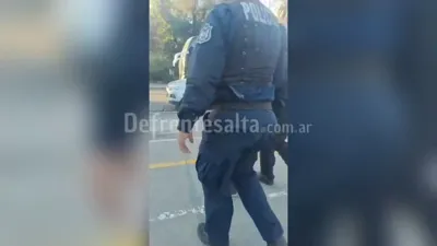 Operativo de seguridad en el parque San Martín.