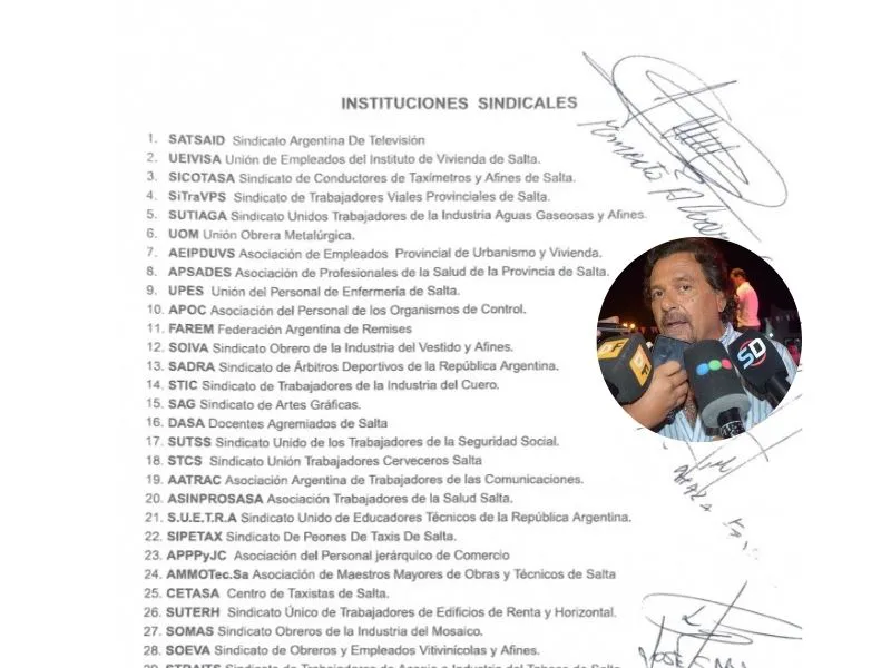 Instituciones sindicales que firmaron la solicitada.