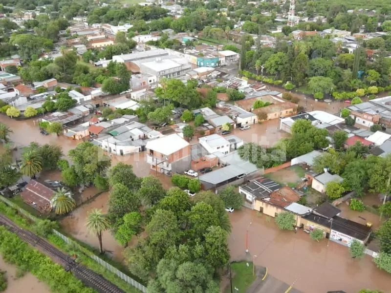 El Galpón bajo el agua. 