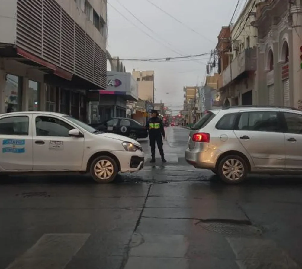 Siniestro vial en el centro
