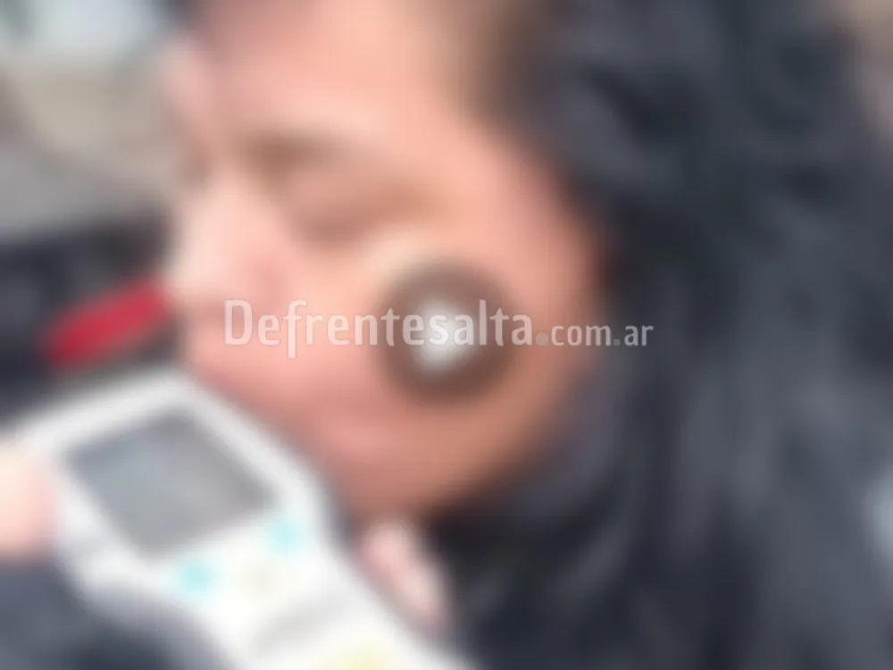 Test de alcoholemia a la supuesta infractora.