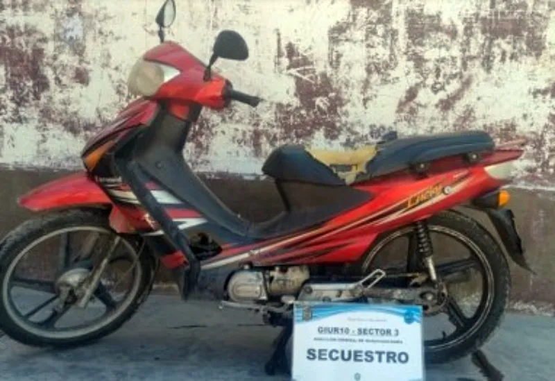 La moto recuperada.