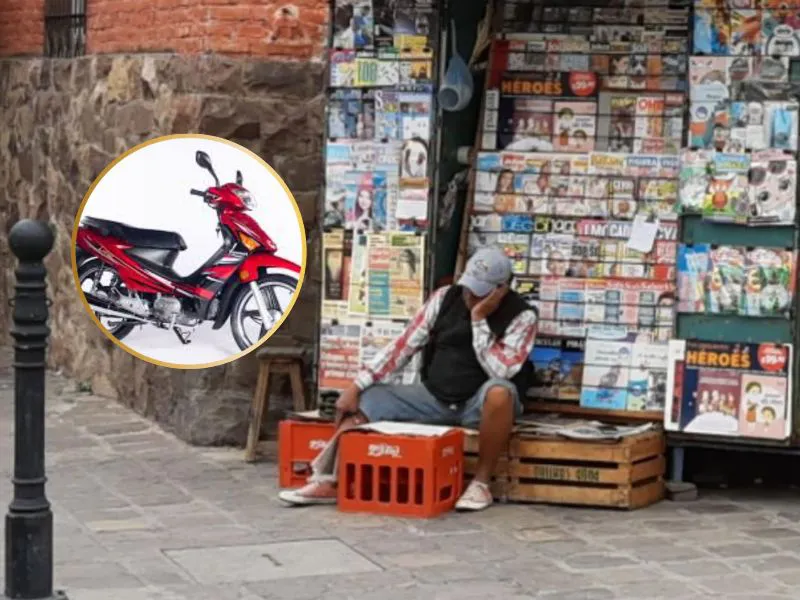 La moto robada.