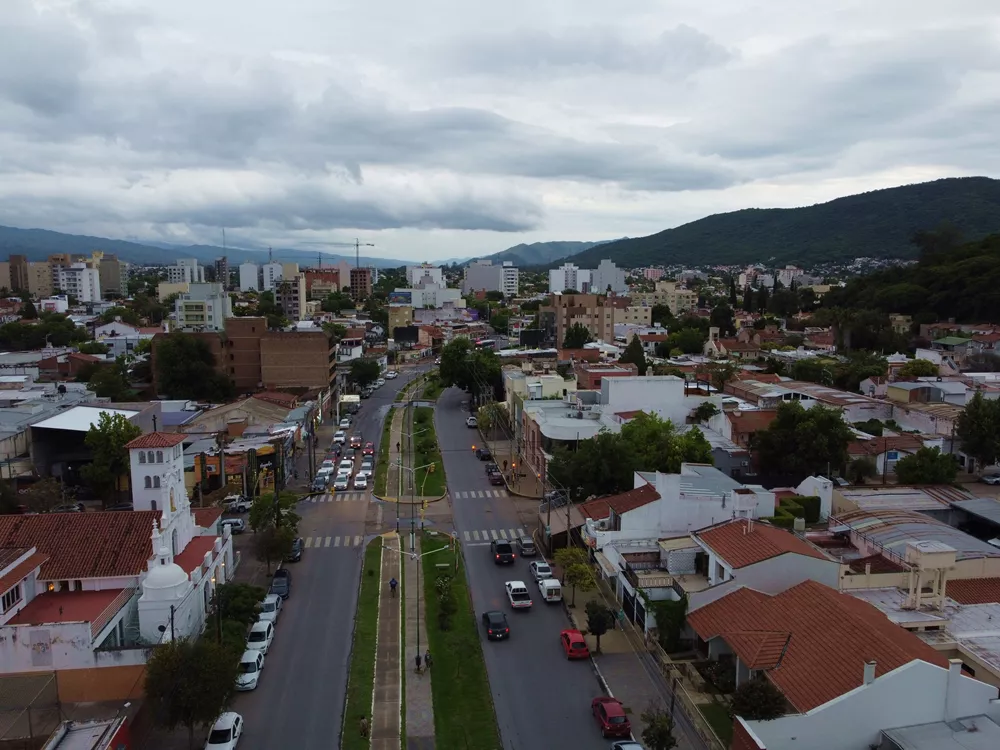Vista aérea de la ciudad de Salta