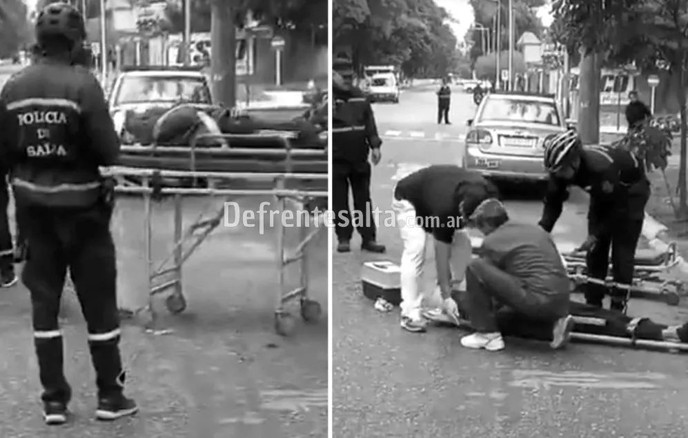 El momento en que traslasdan al joven