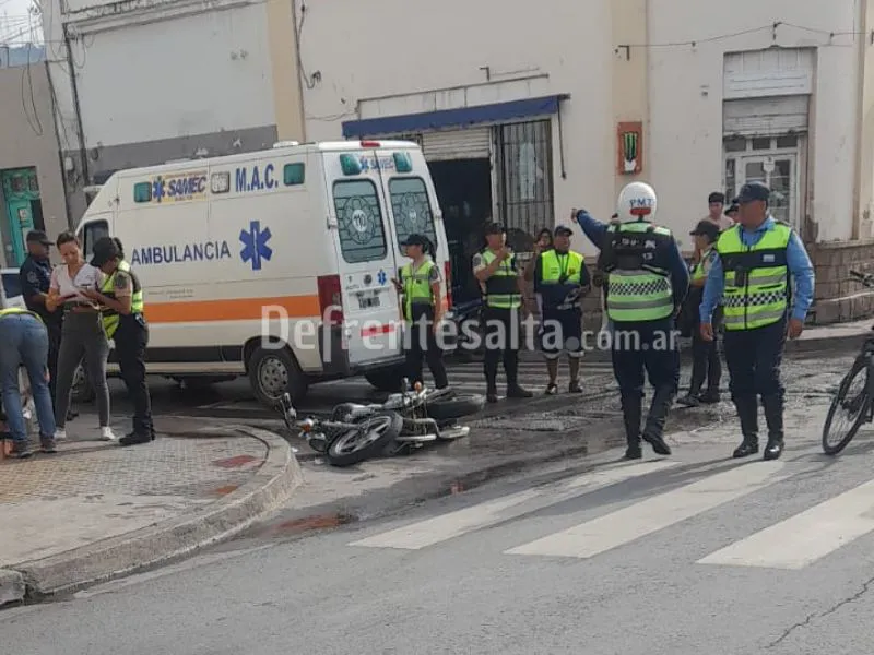 Así quedó la moto.