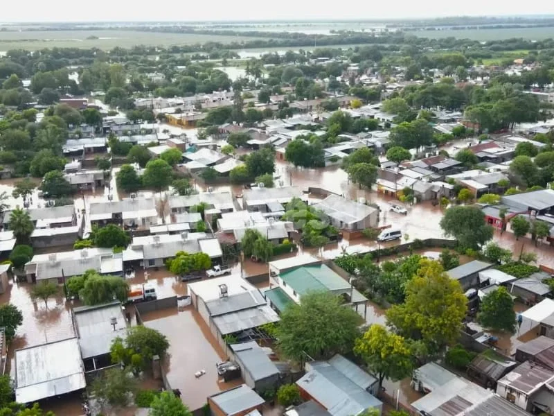El Galpón bajo el agua. 