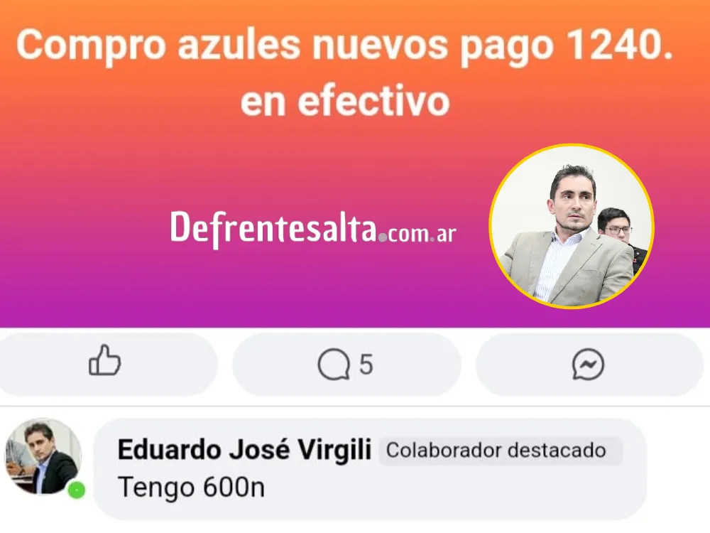 Venta de dólares en redes. Eduardo Virgili
