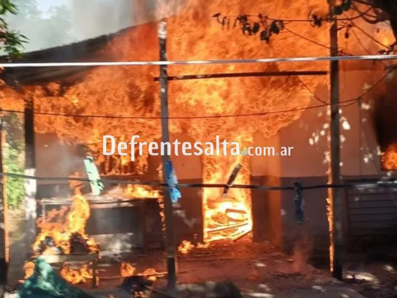 La vivienda siniestrada.