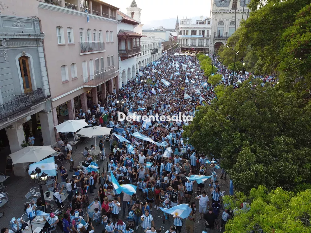 Festejos en plaza 9 de julio