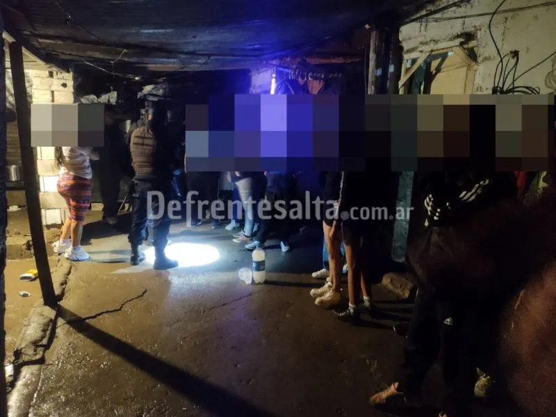 Fiesta clandestina en zona norte.