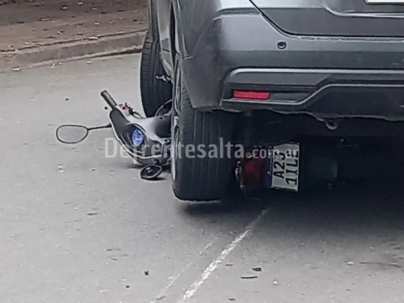 Así quedó la moto.