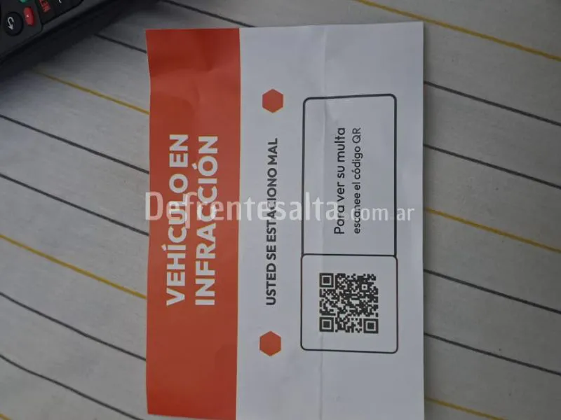 El papel que apareció en los autos.