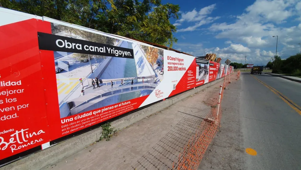 Obras abandonadas en el Canal Yrigoyen