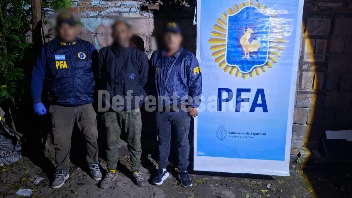 Uno de los líderes detenidos por la Policía Federal en Villa Chartas. 