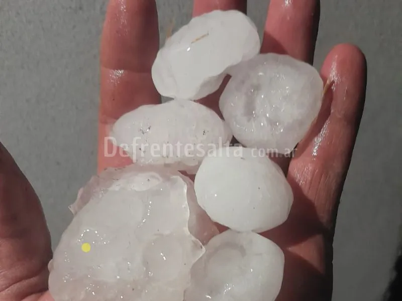Granizo en Cafayate.
