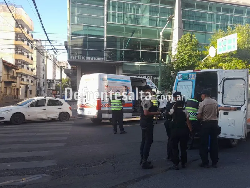 Siniestro vial en Belgrano y 25 de mayo.
