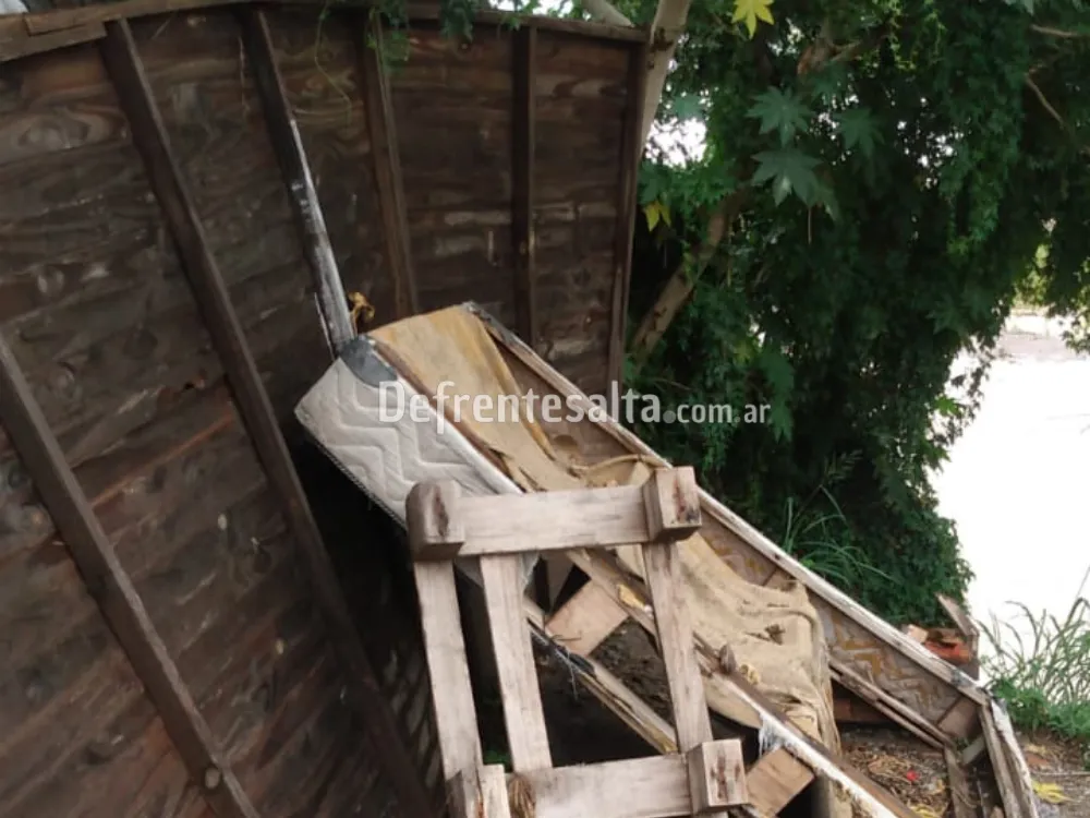 Casas afectadas por el temporal. Silvana Castro.