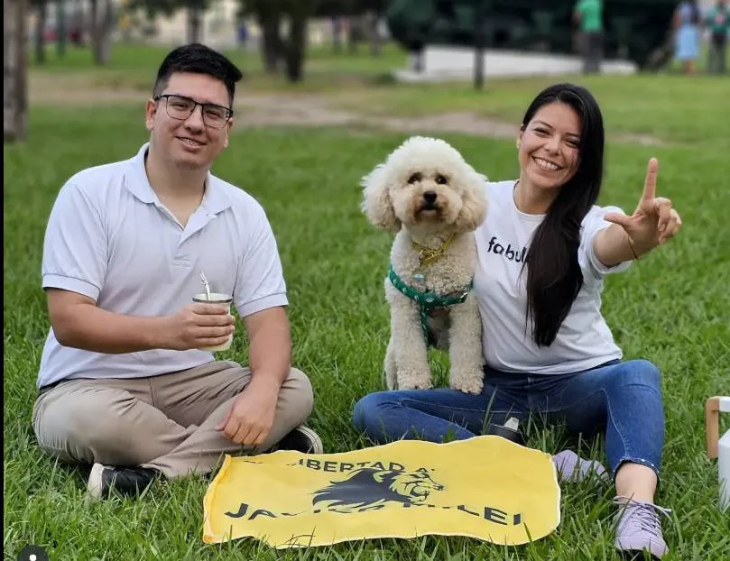 Pablo López y Emilia Orozco cuando eran equipo en LLA.