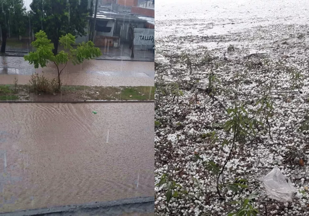 Temporal de lluvia y granizo