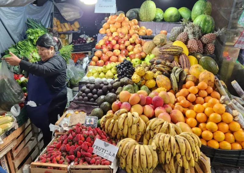 Relevamiento de frutas y verduras en el marcado San Miguel