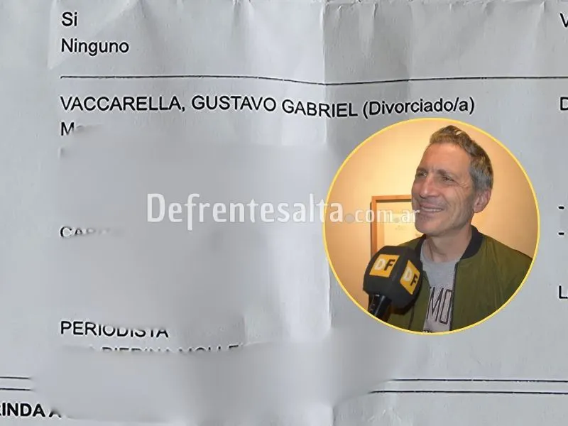 Denuncia contra Gustavo Vaccarella.