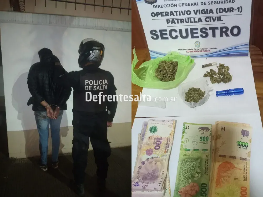 Hombre detenido por droga