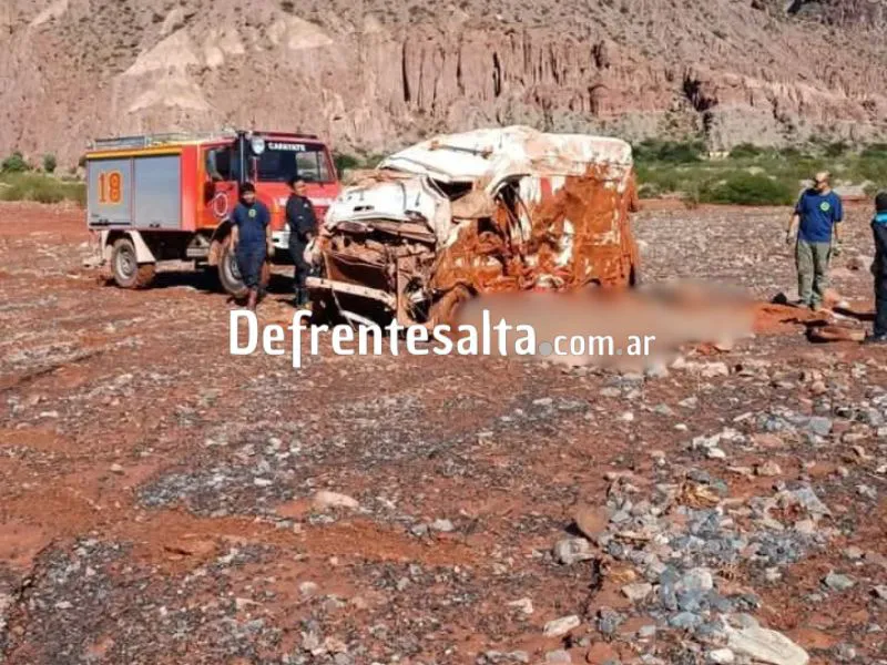 La ambulancia siniestrada.