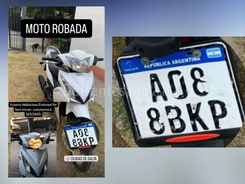 La moto robada.