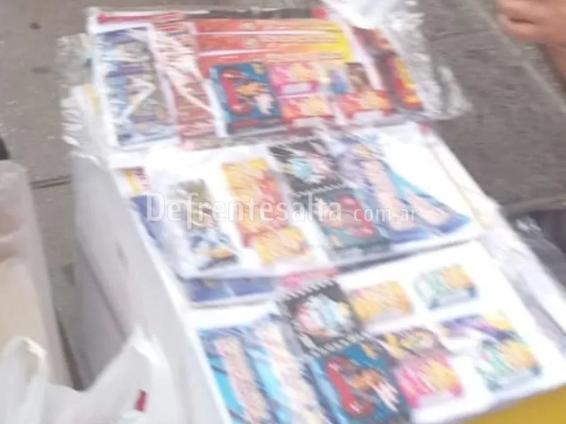 Venta ilegal de cohetes.