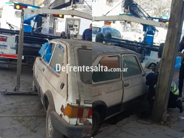 El vehículo secuestrado por inspectores