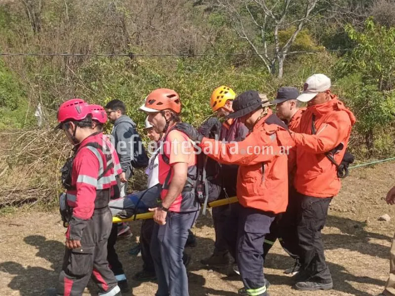 Así fue el rescate del hombre herido.