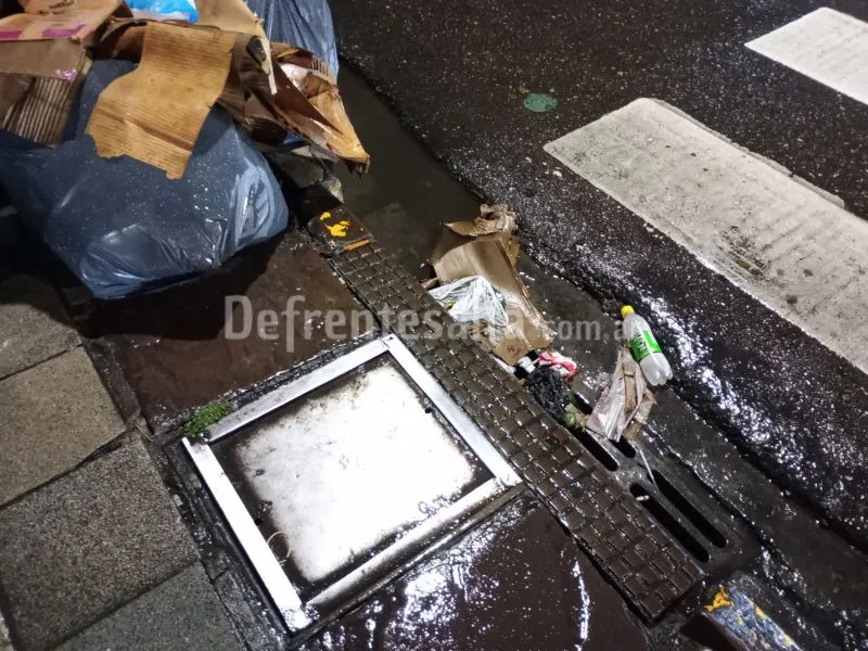 Boca tormentas tapadodos de basura