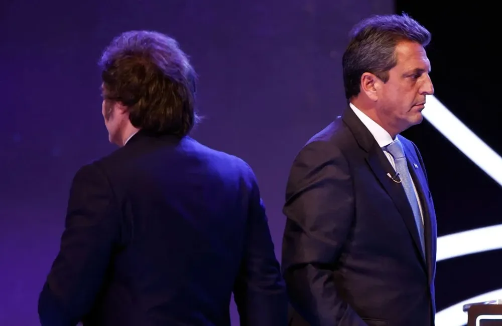 Javier Milei y Sergio Massa