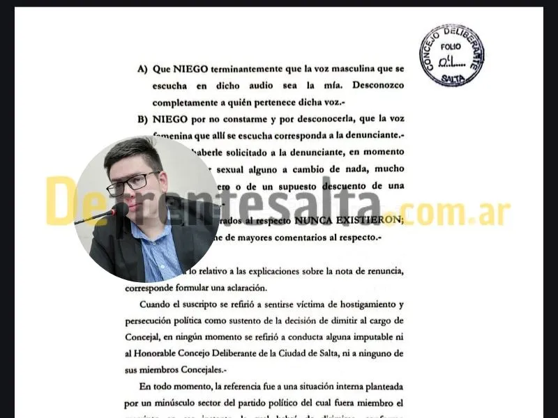 El escrito de Pablo López.
