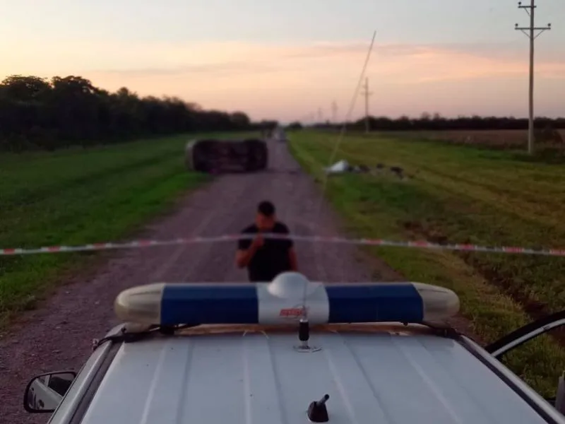 El accidente ocurrido en Las Lajitas.