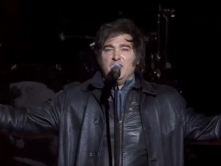 Milei en el Movistar Arena. 