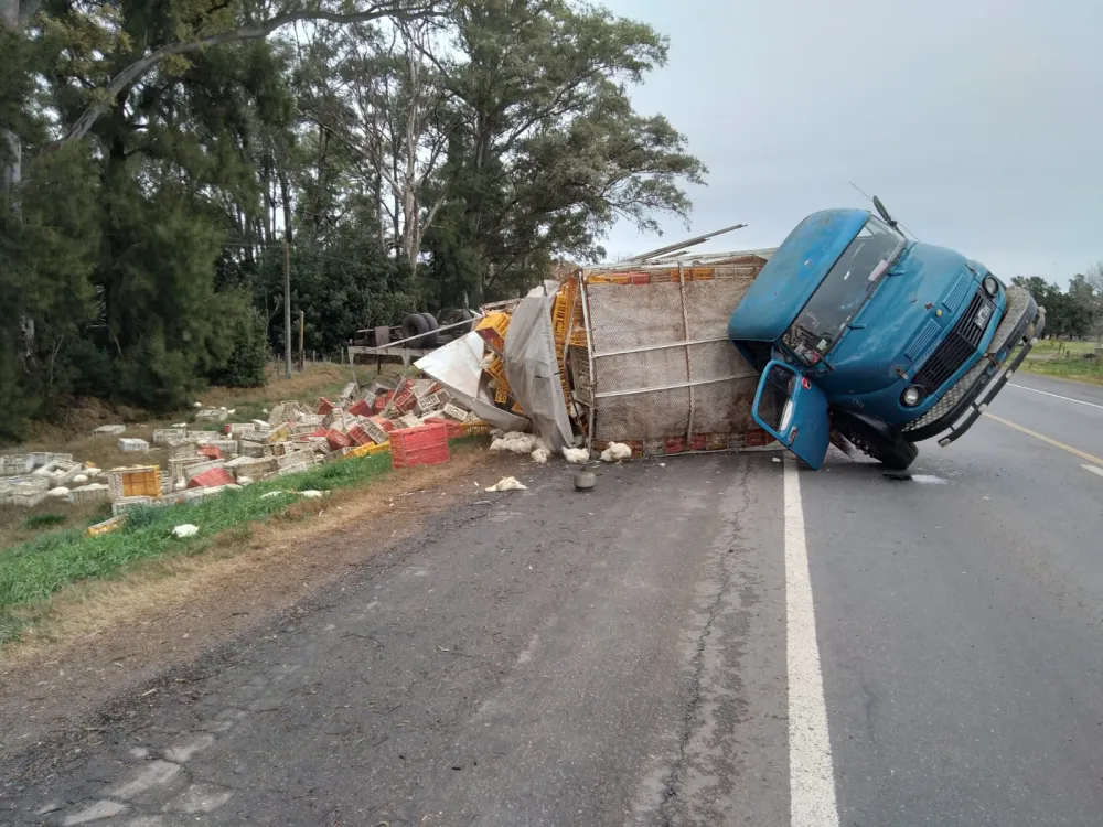 Vuelco de un camión