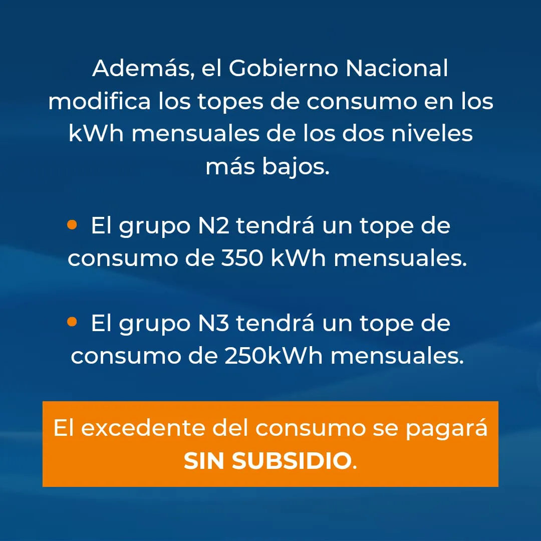Aumentos en la electricidad.