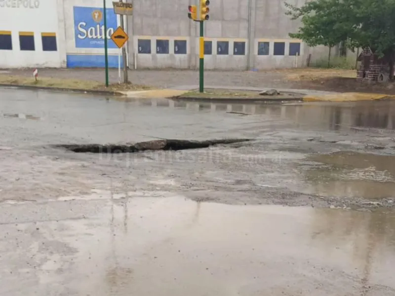 Así quedó el pavimento.