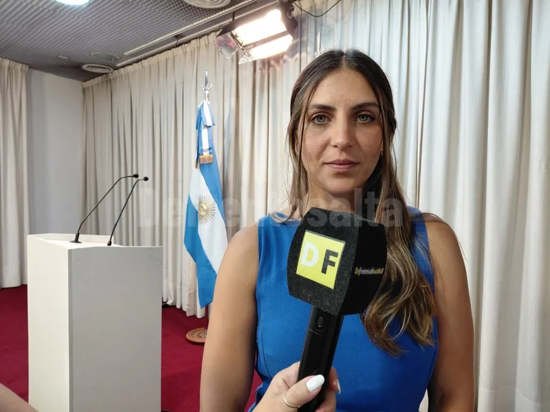Ana Paula Benavides. Vocera del Gobierno.