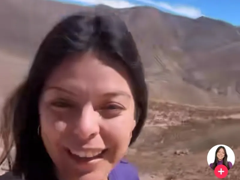 María Emilia Orozco de campaña en Iruya.