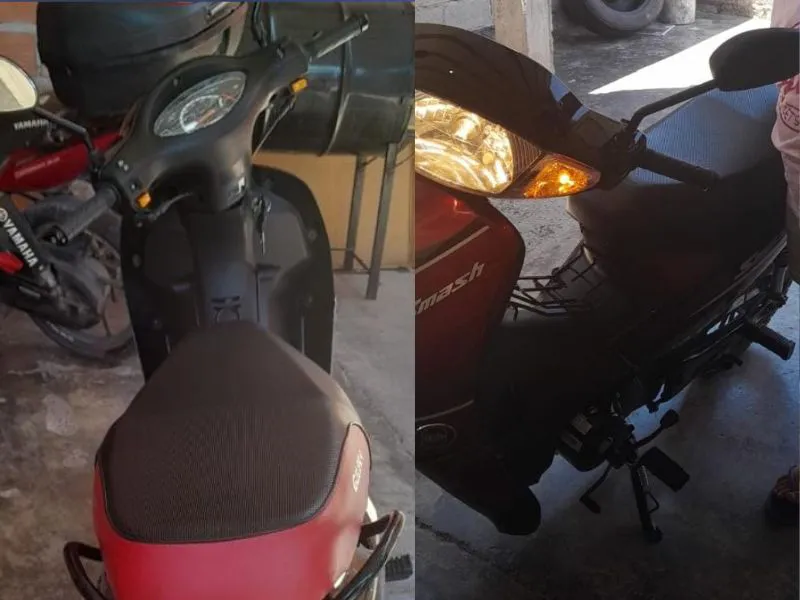 La moto robada en Santa Lucia.