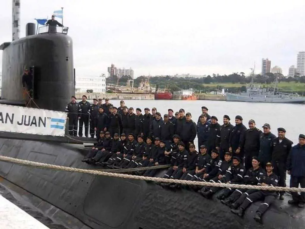 Tripulantes del submarino Ara San Juan
