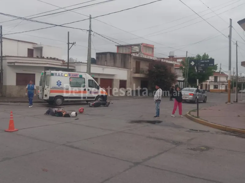 Siniestro vial en San Luis al 2200.