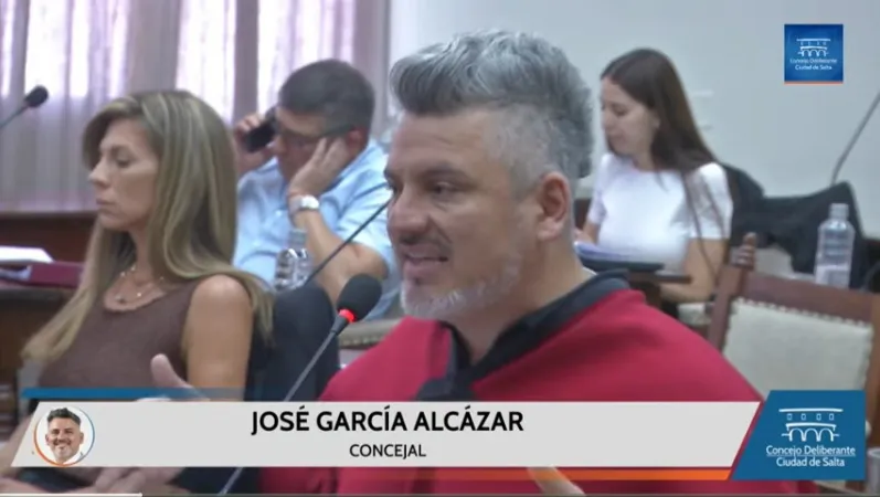 José García en la sesión del Concejo Deliberante.